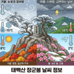태백산 장군봉 날씨 일출시간